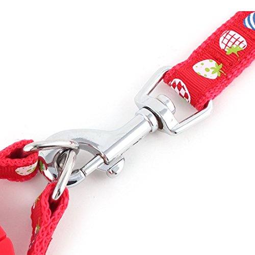 Ruilogod Erdbeermuster Hund einstellbarer Halter-Halter-Kragen-Leine-Seilgurt rot Ruilogod Erdbeermuster Hund einstellbarer Halter-Halter-Kragen-Leine-Seilgurt rot von Ruilogod
