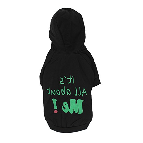 Ruilogod Es dreht sich alles um mich Haustierhundhundkleidung Hoodie-Bekleidungskostüm S schwarz Ruilogod Es dreht sich alles um mich Haustierhundhundkleidung Hoodie-Bekleidungskostüm S schwarz von Ruilogod