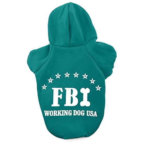 Ruilogod FBI Print, Winter Warme Mantelbekleidung, Welpenkostüm, Haustierkleidung Kleidung, Hund Katze Westejacke Größe XL Teal Blau Ruilogod FBI Print, Winter Warme Mantelbekleidung, Welpenkostüm, Haustierkleidung Kleidung, Hund Katze Westejacke Größe XL Teal Blau von Ruilogod