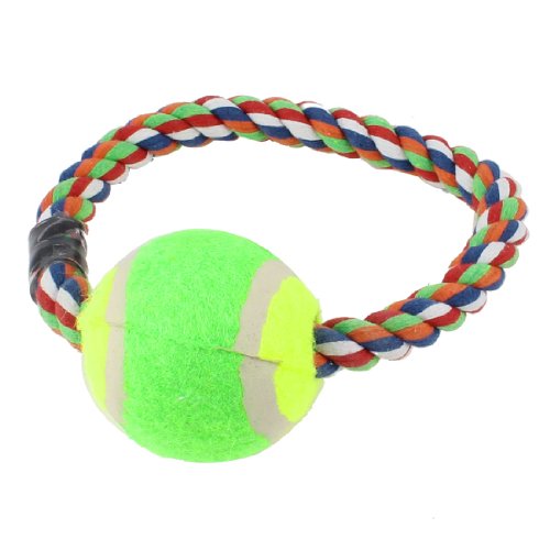 Ruilogod Farben Knoten Seil Gras Grün GelbGrüner Ball Pet Welpen Kau Tug Spielzeug Ruilogod Farben Knoten Seil Gras Grün GelbGrüner Ball Pet Welpen Kau Tug Spielzeug von Ruilogod