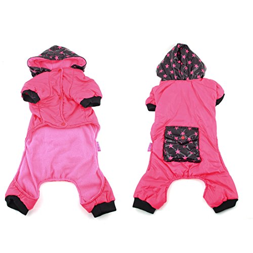 Ruilogod Fuchsia Black Stars Print Pullover Pet Hund Jumpsuit Mantel Kleidung l Ruilogod Fuchsia Black Stars Print Pullover Pet Hund Jumpsuit Mantel Kleidung l von Ruilogod