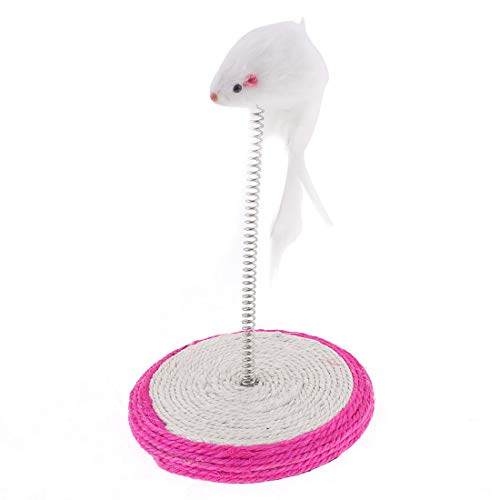 Ruilogod Fuchsia White Base Scratch Post Scratching Pole Spielzeug für Haustier Ruilogod Fuchsia White Base Scratch Post Scratching Pole Spielzeug für Haustier von Ruilogod