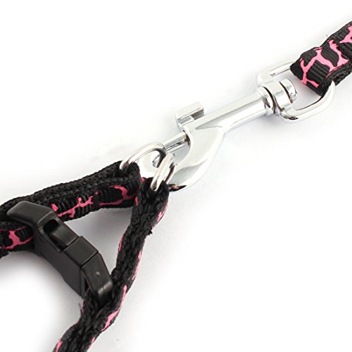 Ruilogod Giraffenmuster Nylon Hund Verstellbare Schnalle Seilkragen Set Harness Leine Schwarz Ruilogod Giraffenmuster Nylon Hund Verstellbare Schnalle Seilkragen Set Harness Leine Schwarz von Ruilogod