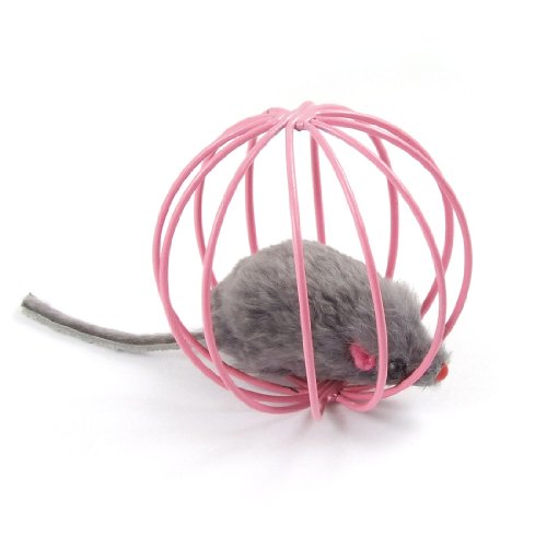 Ruilogod Grau Maus Ratte in Rosa Käfig-Kugel-Haustier-Katze spielen Spielzeug Ruilogod Grau Maus Ratte in Rosa Käfig-Kugel-Haustier-Katze spielen Spielzeug von Ruilogod