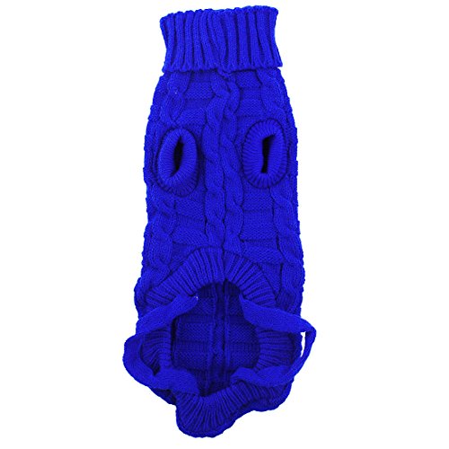 Ruilogod Grid Muster Haustier Hund Gestrickte Winter Warme Pullover Mantel Kleidung Kleidung Kleidung XXL Blau Ruilogod Grid Muster Haustier Hund Gestrickte Winter Warme Pullover Mantel Kleidung Kleidung Kleidung XXL Blau von Ruilogod