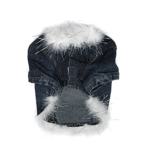 Ruilogod Größe 3 Faux Pelz Winter Jeans Denim Haustier Hund Doggle Doggie Kleidung Kleidung Kleidung Jacke Ruilogod Größe 3 Faux Pelz Winter Jeans Denim Haustier Hund Doggle Doggie Kleidung Kleidung Kleidung Jacke von Ruilogod