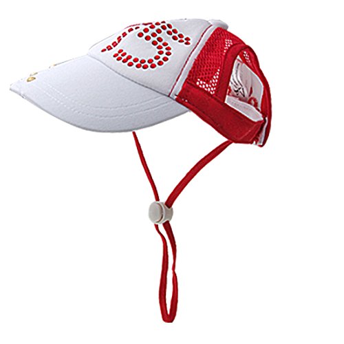 Ruilogod Größe L Kristalldekor Pet Hat Hut Visor Cap Ruilogod Größe L Kristalldekor Pet Hat Hut Visor Cap von Ruilogod