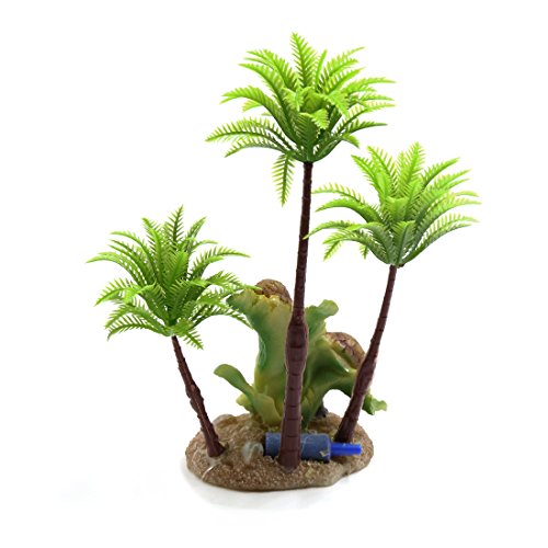 Ruilogod Grüner Kunststoff-Kokosnuss-Baum-Terrarium-Reptil-Tank-Anlage-Dekor für Reptilien-Amphibien Ruilogod Grüner Kunststoff-Kokosnuss-Baum-Terrarium-Reptil-Tank-Anlage-Dekor für Reptilien-Amphibien von Ruilogod