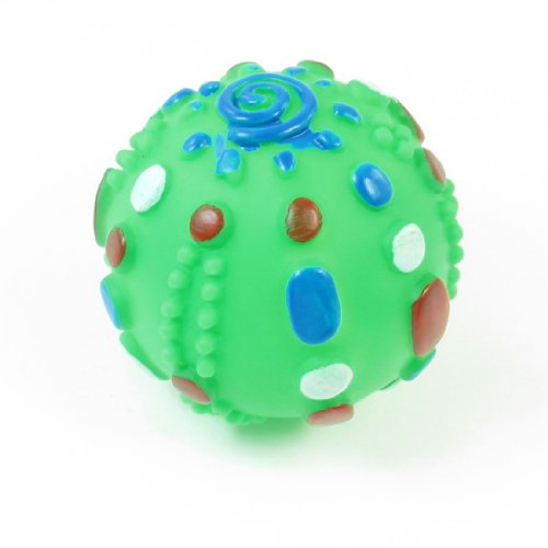 Ruilogod Grüner strukturierter Ball geformter quietschender Kauspielzeug für Haustierhund von Ruilogod