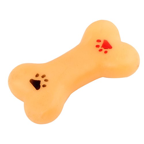 Ruilogod Gummi-Fußabdruck-Muster-Haustier Squeeze Kau quietschendes Spielzeug gelb von Ruilogod