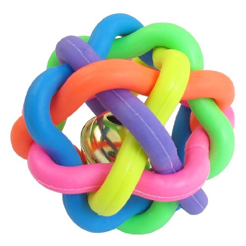 Ruilogod Gummi Hund Cord Woven Jingle Bell Play Ball Spielzeug 6,5cm Durchmesser Bunte Ruilogod Gummi Hund Cord Woven Jingle Bell Play Ball Spielzeug 6,5cm Durchmesser Bunte von Ruilogod