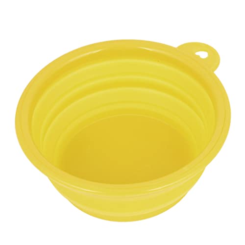 Ruilogod Gummi Pet faltbare Essen Füttern Wasser-Schüssel-Teller Gelb Ruilogod Gummi Pet faltbare Essen Füttern Wasser-Schüssel-Teller Gelb von Ruilogod
