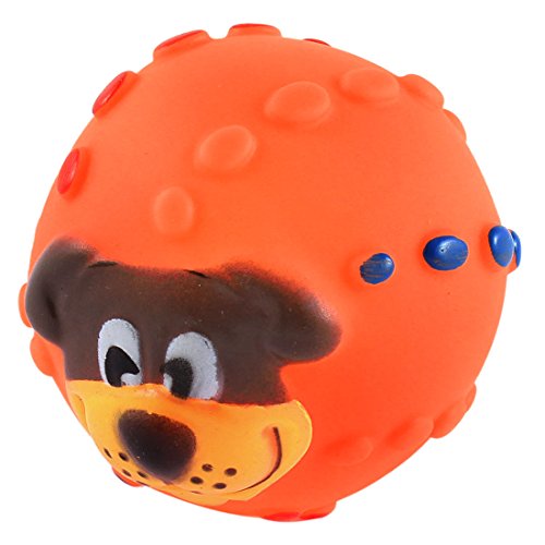 Ruilogod Gummi Runde Form Pet Dog Squeeze Kliming Kau Quietschendes Spielzeug Orange Ruilogod Gummi Runde Form Pet Dog Squeeze Kliming Kau Quietschendes Spielzeug Orange von Ruilogod