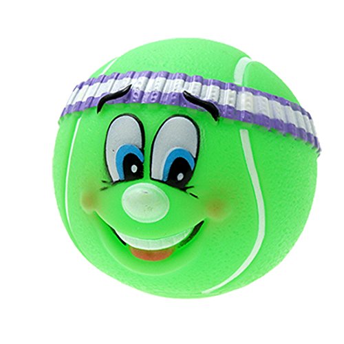Ruilogod Gummi-Tennis-Kugel-Muster-Haustier-Spielzeug-Vinyl-Quietscher-Fetch-Welpenkau-Soundgrün Ruilogod Gummi-Tennis-Kugel-Muster-Haustier-Spielzeug-Vinyl-Quietscher-Fetch-Welpenkau-Soundgrün von Ruilogod