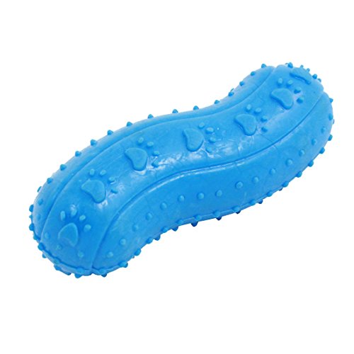 Ruilogod Gummi Wurstform Pet Squeeze Play Chewing Spielzeug blau von Ruilogod