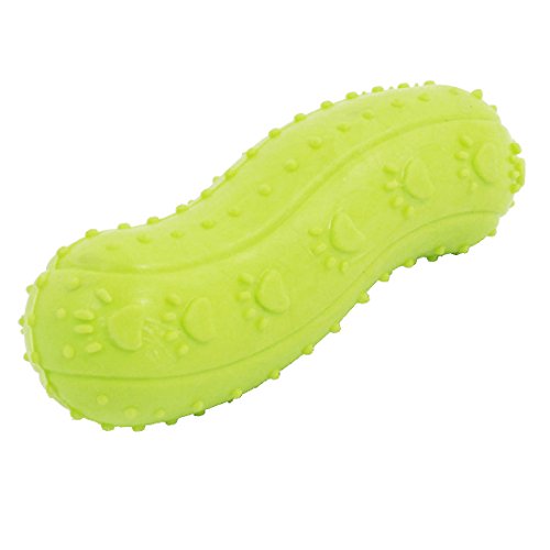 Ruilogod Gummi Wurstform Pet Squeeze Play Chewing Spielzeug gelb grün von Ruilogod