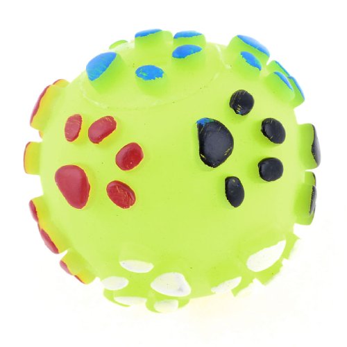 Ruilogod Gummi strukturierte Pfote Design Runder Ball Haustier Hund Pudel Quietschendes Spielzeug Gelb Ruilogod Gummi strukturierte Pfote Design Runder Ball Haustier Hund Pudel Quietschendes Spielzeug Gelb von Ruilogod