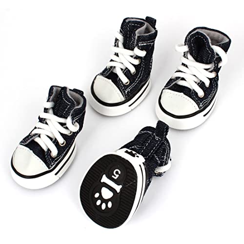 Ruilogod Gummisohle Pet Schuhe Sneakers XS 2 Paar Dunkelblau Weiß Ruilogod Gummisohle Pet Schuhe Sneakers XS 2 Paar Dunkelblau Weiß von Ruilogod