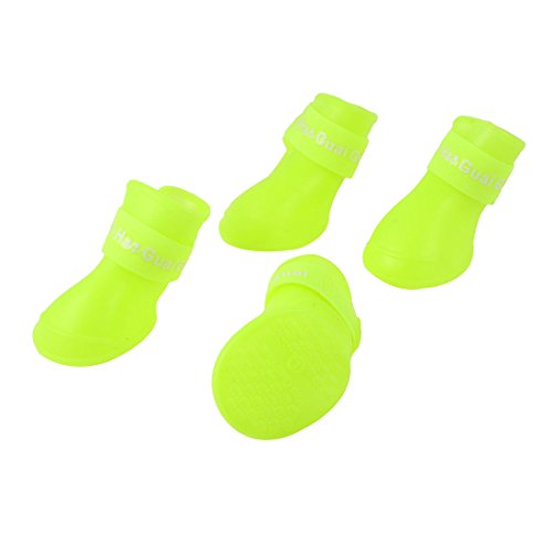 Ruilogod Haken Klettverschluss Hund Doggy rainshoes XS 2 Paar Gelb Grün Ruilogod Haken Klettverschluss Hund Doggy rainshoes XS 2 Paar Gelb Grün von Ruilogod