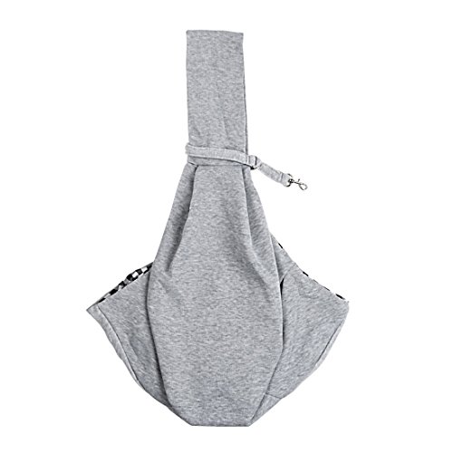 Ruilogod Hantelfreie kleine Hundekatze Pet Bag träger tragbar bequemer Outdoor-Reise-Schulter-Totes grau von Ruilogod