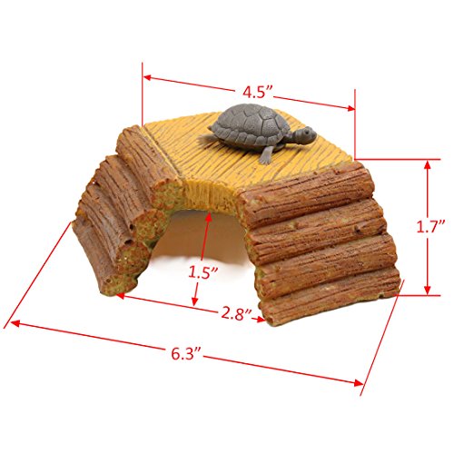 Ruilogod Harz Klettern Rampe Schutzhütte Aquarium Landschaftsdekoration für Wasserschildkröte Ruilogod Harz Klettern Rampe Schutzhütte Aquarium Landschaftsdekoration für Wasserschildkröte von Ruilogod