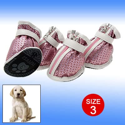 Ruilogod Haustier Größe 3 rosa schillernde Schutzschuhe Hundeschuhe Ruilogod Haustier Größe 3 rosa schillernde Schutzschuhe Hundeschuhe von Ruilogod