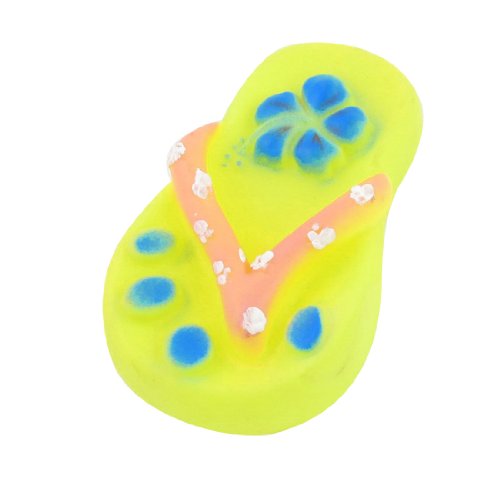 Ruilogod Haustier Hund Gelb Rot Vinyl Gummi Slipper Stil Squeeze Squeak Spielzeug Ruilogod Haustier Hund Gelb Rot Vinyl Gummi Slipper Stil Squeeze Squeak Spielzeug von Ruilogod