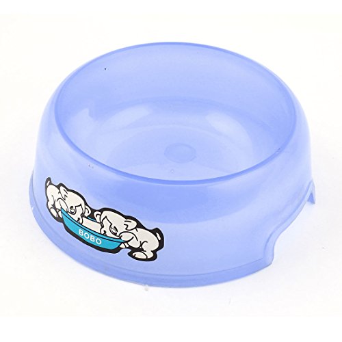Ruilogod Haustier Hund Pudel runde geformte Lebensmittel Wasser Feeder Bowl Dish Clear Blue Ruilogod Haustier Hund Pudel runde geformte Lebensmittel Wasser Feeder Bowl Dish Clear Blue von Ruilogod