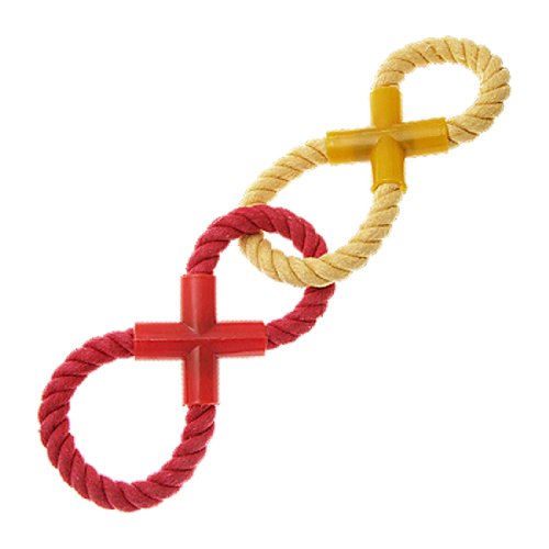 Ruilogod Haustier Hund Rot Gelb Dual-Eight Rope Chew Wiedergabe Toy New von Ruilogod