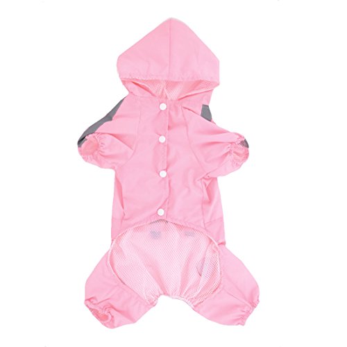 Ruilogod Haustier Hund Yorkie Einreiher mit Kapuze Regenkleidung XS Rosa Ruilogod Haustier Hund Yorkie Einreiher mit Kapuze Regenkleidung XS Rosa von Ruilogod