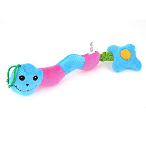 Ruilogod Haustier-Plüsch-Caterpillar-Art Squeaky Squeeze Toy Fuchsia Blau Ruilogod Haustier-Plüsch-Caterpillar-Art Squeaky Squeeze Toy Fuchsia Blau von Ruilogod