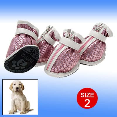 Ruilogod Haustier blendend Größe 2 Schutzstiefel Hundeschuhe Rosa Ruilogod Haustier blendend Größe 2 Schutzstiefel Hundeschuhe Rosa von Ruilogod