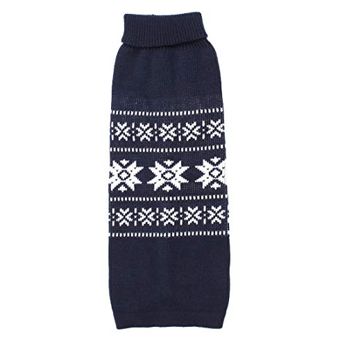 Ruilogod Haustier gerippt Manschette Strickwaren Bekleidung Pullover M Weiß Dunkelblau Ruilogod Haustier gerippt Manschette Strickwaren Bekleidung Pullover M Weiß Dunkelblau von Ruilogod