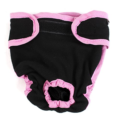 Ruilogod Haustierhundhaken-Schleife-Fastener-elastische Taillenwindelhose XS schwarzes Rosa Ruilogod Haustierhundhaken-Schleife-Fastener-elastische Taillenwindelhose XS schwarzes Rosa von Ruilogod