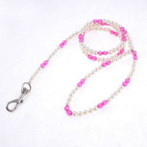 Ruilogod Haustierhundimitation Pearl Fuchsia Perlen verknüpftes Traktionsseil Ziehen Leine Z107 Ruilogod Haustierhundimitation Pearl Fuchsia Perlen verknüpftes Traktionsseil Ziehen Leine Z107 von Ruilogod