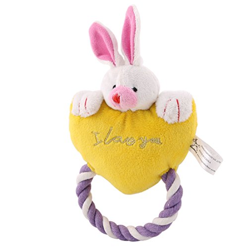 Ruilogod Haustierhundwelpe Twisted Tug Seil Bunny Heart Form Toy Ruilogod Haustierhundwelpe Twisted Tug Seil Bunny Heart Form Toy von Ruilogod