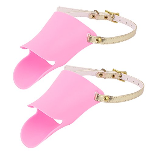 Ruilogod Haustierhundwelpe einstellbare Strap Mundmaske Mündungsabdeckung Guard 2 stücke Rosa Ruilogod Haustierhundwelpe einstellbare Strap Mundmaske Mündungsabdeckung Guard 2 stücke Rosa von Ruilogod