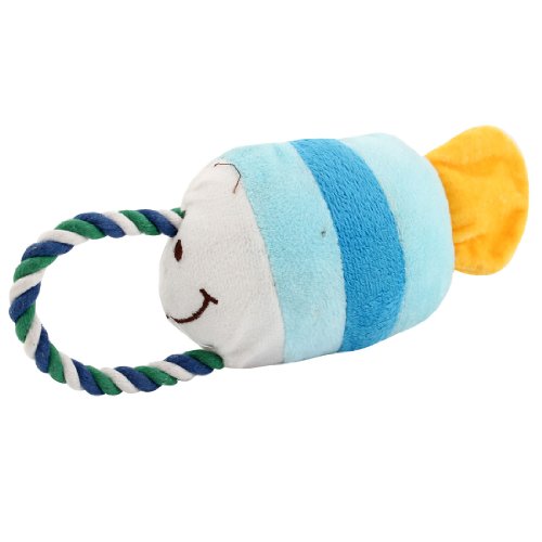 Ruilogod Hellblau Gelb tropische Fische geformt Squeeze Squeak Puppe Spielzeug für Hund Ruilogod Hellblau Gelb tropische Fische geformt Squeeze Squeak Puppe Spielzeug für Hund von Ruilogod