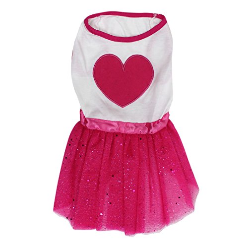Ruilogod Herzförmige Muster Haustierhund Hund Doggie Sommerkleid Rock XS Weiß Rot Ruilogod Herzförmige Muster Haustierhund Hund Doggie Sommerkleid Rock XS Weiß Rot von Ruilogod