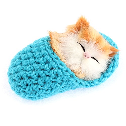 Ruilogod Home Decor Simulation Tier Sound Nickerchen Schlafkatze in Socke Blau Ruilogod Home Decor Simulation Tier Sound Nickerchen Schlafkatze in Socke Blau von Ruilogod