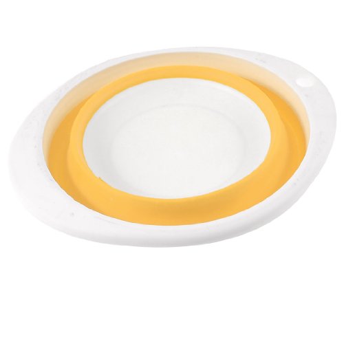 Ruilogod Home Oval geformte Klappkatze Katze Hundeschüssel Gericht Weiß Dunkelgelb Ruilogod Home Oval geformte Klappkatze Katze Hundeschüssel Gericht Weiß Dunkelgelb von Ruilogod