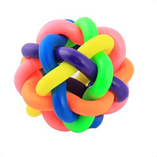Ruilogod Hund Doggy Woven Knoten Knochen Kauen Spiel Zähne Ball Spielzeug 95mm Dia Multicolor Ruilogod Hund Doggy Woven Knoten Knochen Kauen Spiel Zähne Ball Spielzeug 95mm Dia Multicolor von Ruilogod