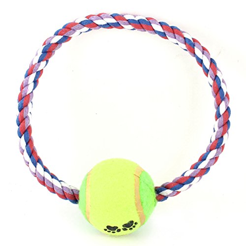 Ruilogod Hund Footprint Muster Zwei Ton Grün Ball Pet Welpen Knoten Seil Taue Spielzeug Ruilogod Hund Footprint Muster Zwei Ton Grün Ball Pet Welpen Knoten Seil Taue Spielzeug von Ruilogod