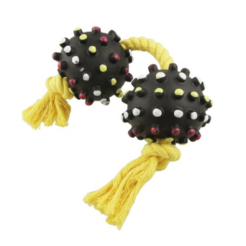 Ruilogod Hund Haustier Fangen Kauspielzeug Gelber geflochtene Seilknoten Black Tug Ball Ruilogod Hund Haustier Fangen Kauspielzeug Gelber geflochtene Seilknoten Black Tug Ball von Ruilogod