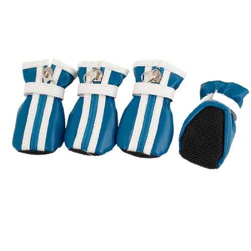 Ruilogod Hund Haustier Gummi Dots Sohle Haken Schleife Schließschuhe Weiß Blau 2 Paar XS Ruilogod Hund Haustier Gummi Dots Sohle Haken Schleife Schließschuhe Weiß Blau 2 Paar XS von Ruilogod