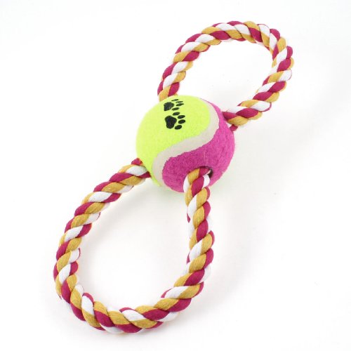 Ruilogod Hund Welpe YellowGeen Fuchsi Ein Ball 8-Form-Knotenseil-Tug-Trainingsspielzeug Ruilogod Hund Welpe YellowGeen Fuchsi Ein Ball 8-Form-Knotenseil-Tug-Trainingsspielzeug von Ruilogod