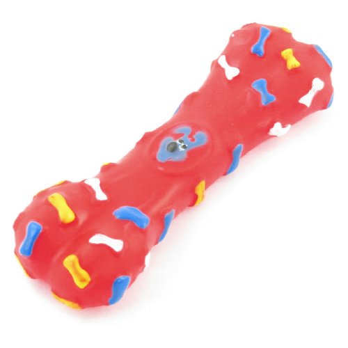 Ruilogod Hund Welpen Pfote gedruckt Strukturierter Knochen Typ Rot Squeaky Squeeze Spielzeug Ruilogod Hund Welpen Pfote gedruckt Strukturierter Knochen Typ Rot Squeaky Squeeze Spielzeug von Ruilogod