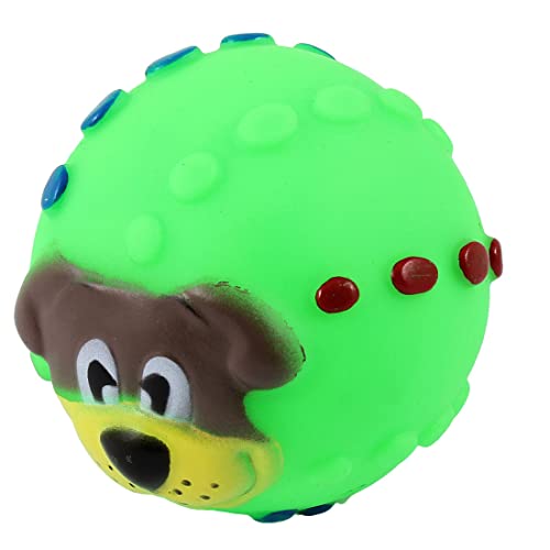 Ruilogod Hund gedruckt Pet Yorkie Ball Design Sounding Squeaky Spielen Spielzeug Grün von Ruilogod