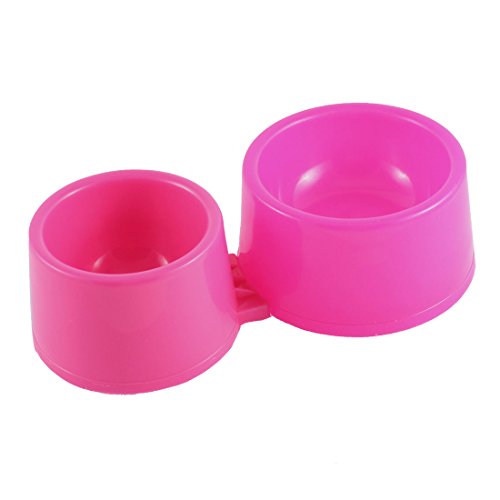 Ruilogod Hundekatze-Doppelfächer Wasserfutter Feeder Fütterungsschüssel Fuchsie Ruilogod Hundekatze-Doppelfächer Wasserfutter Feeder Fütterungsschüssel Fuchsie von Ruilogod