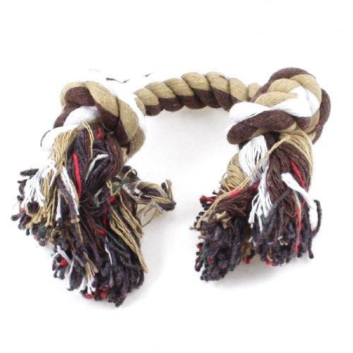 Ruilogod Hundewelpen Haustiere Kaffee Farbe Weiß Geflochtene Knochenseil Kauknoten Spielzeug 22 cm Länge Ruilogod Hundewelpen Haustiere Kaffee Farbe Weiß Geflochtene Knochenseil Kauknoten Spielzeug 22 cm Länge von Ruilogod